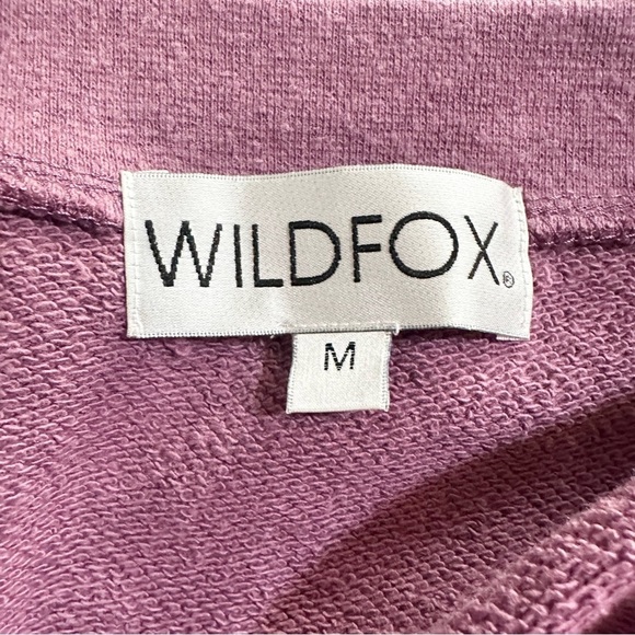 Wildfox Mauve V-Neck Cropped Sweatshirt - M  NWOT - Picture 6 of 6